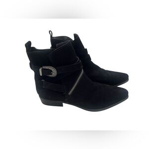 All Saints Black Suede Tejus Ankle Boots Size 41